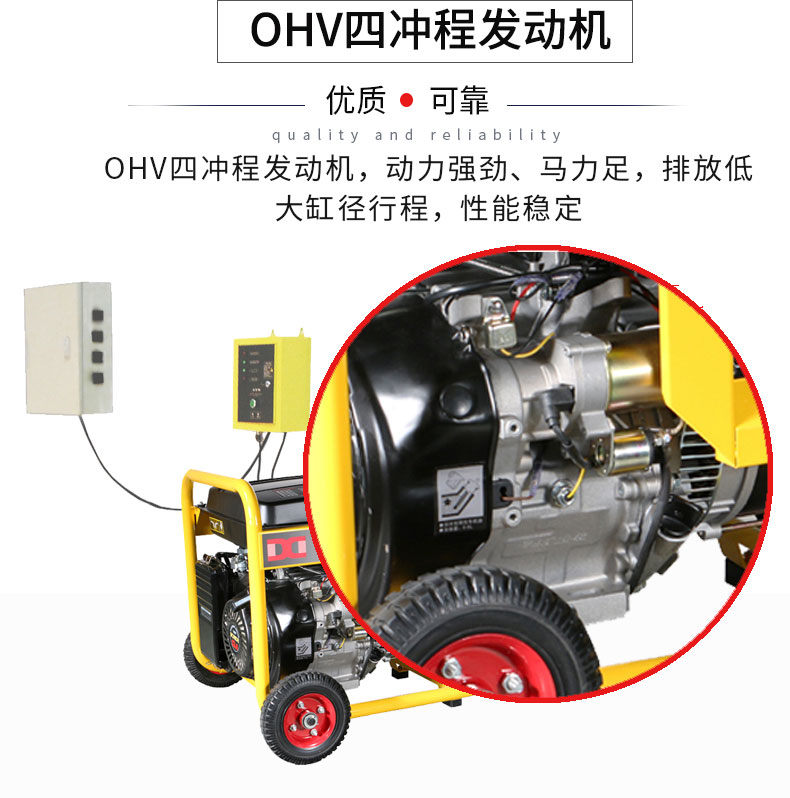 單相6kW無人值守ATS小型汽油發(fā)電機組特點